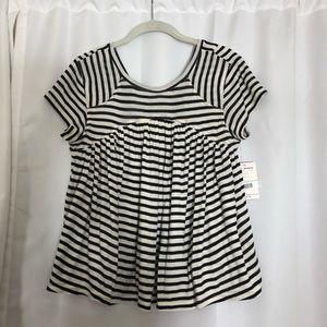 Free People Stripped Babydoll Top